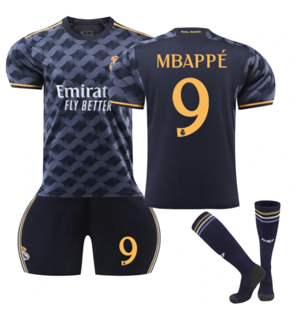 2023-2024 Real Madrid Away Kids and Adults Football No.9  Mbappé 2023-2024 Real Madrid Away Kids and Adults Football No.9  Mbappé